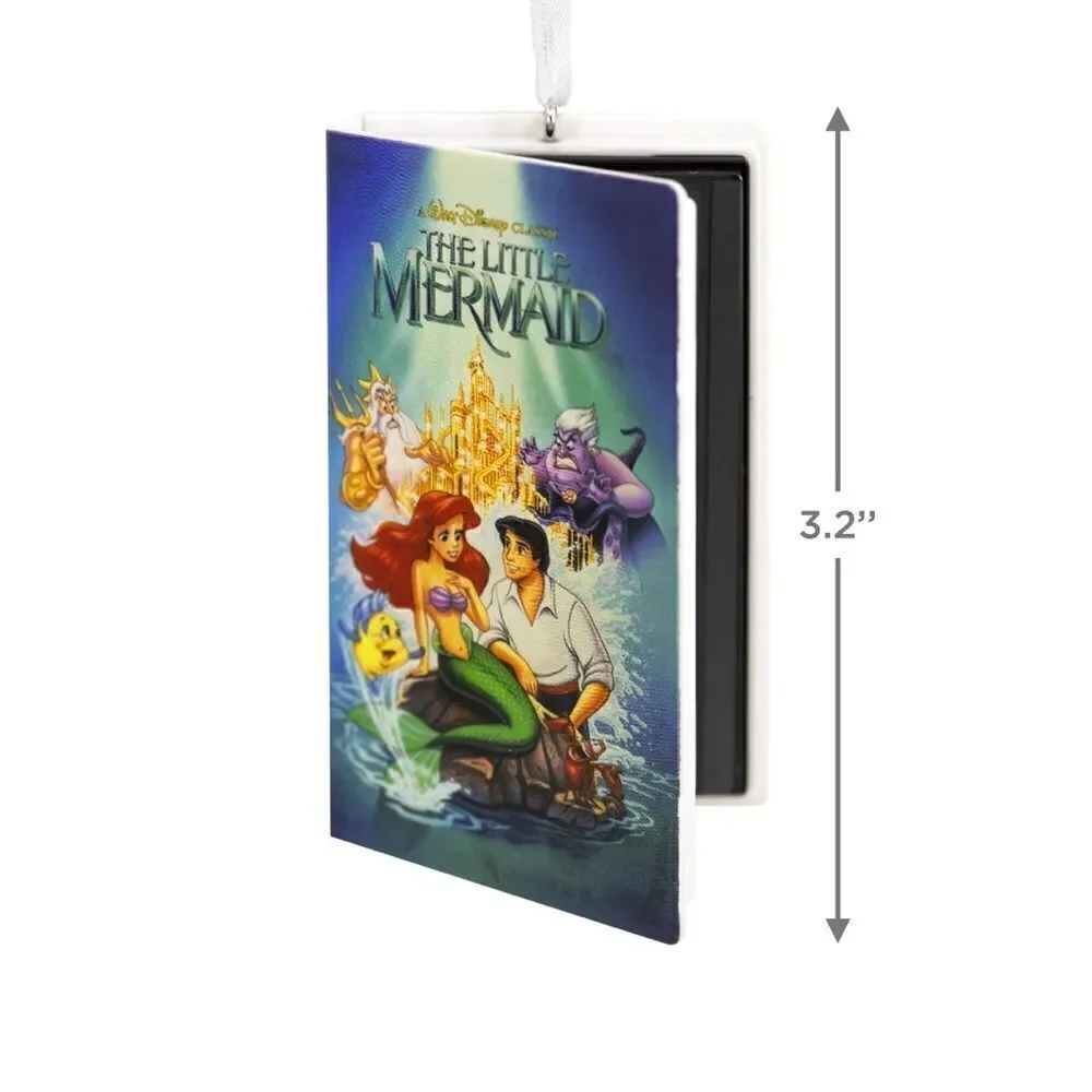 Hallmark Disney The Little Mermaid Retro Video Cassette Case Ornament NWT